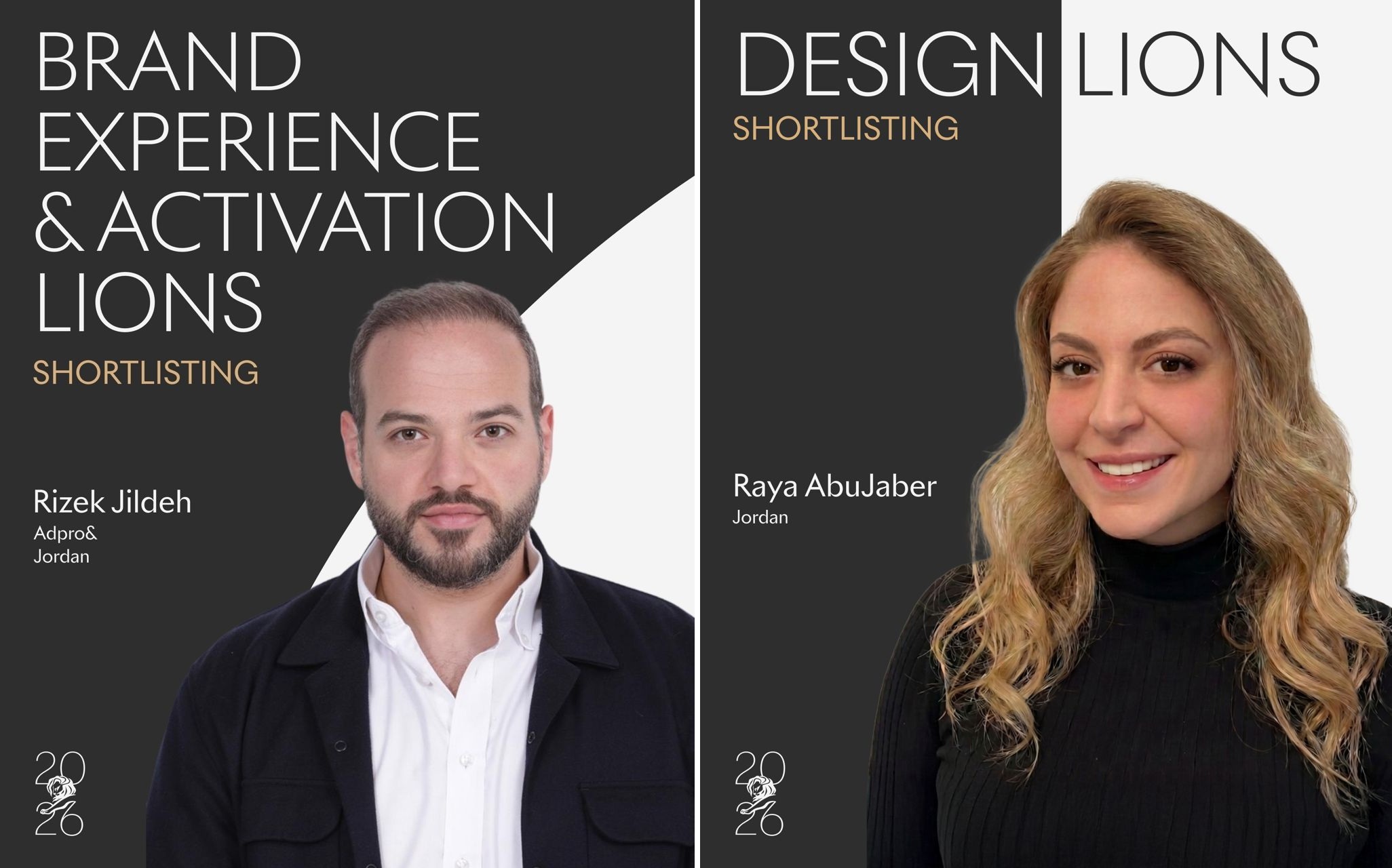 Rizek Jildeh and Raya Abujaber in Cannes Lions 2026 Shortlisting Jury