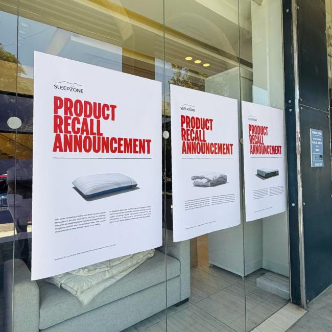 Product Recall Announcement Sleepzone World Cup 2026 Campaign 5